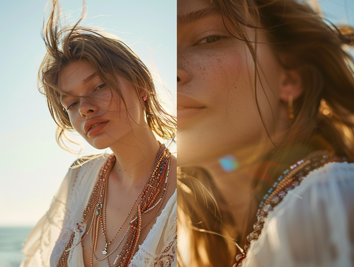 "Salt & Ember" Beaded Necklace